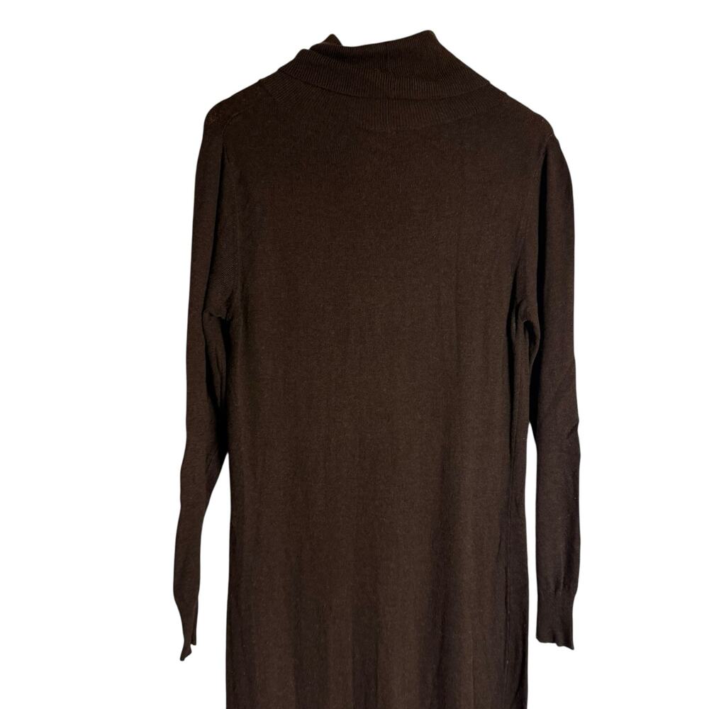 Pietro Brunelli Milano Brown La Salle Wool Blend Turtleneck Sweater Maxi Dress S - Picture 11 of 15